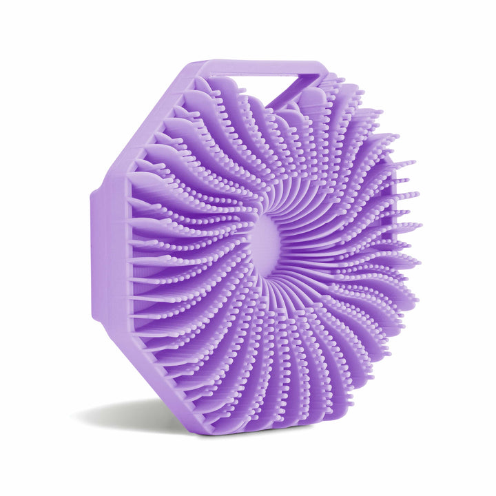Sud Scrub® Antimicrobial Silicone Body Scrubber, Exfoliating Body Scrubber for Sensitive Skin, Eco Friendly Shower Scrubber for Body, Silicone Body Brush for Showering, Charcoal