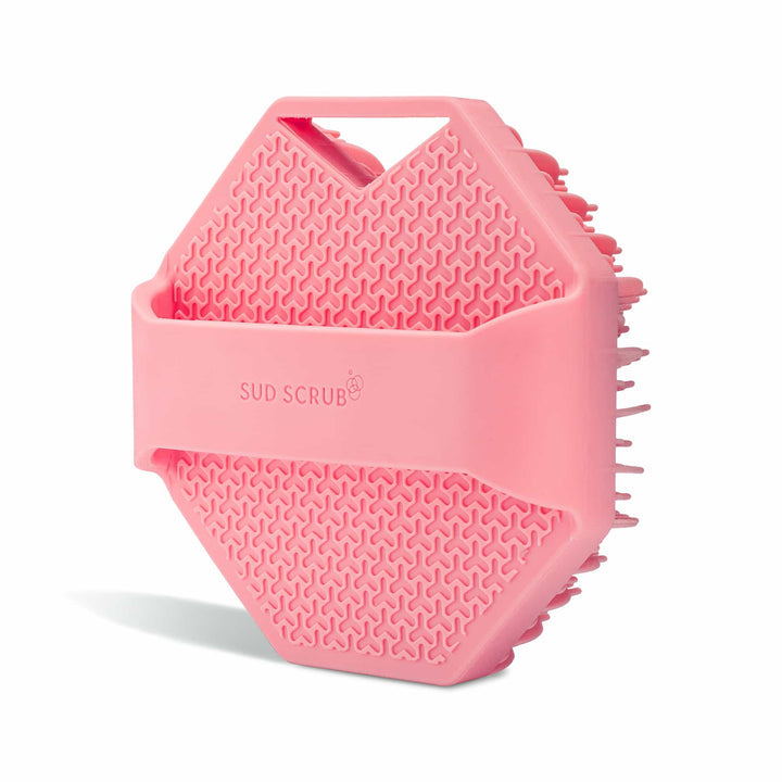 Sud Scrub® Antimicrobial Silicone Body Scrubber, Exfoliating Body Scrubber for Sensitive Skin, Eco Friendly Shower Scrubber for Body, Silicone Body Brush for Showering, Charcoal